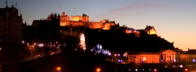 View of Edinburgh Castle from Princes Street